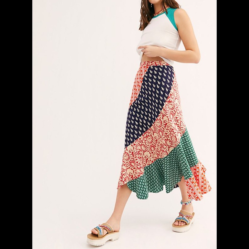 Free People | Boho | Medley Maxi Skirt | Size 0